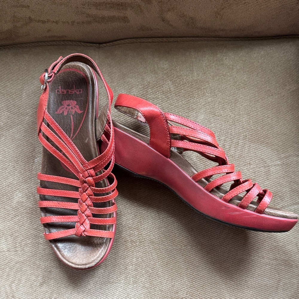 Dansko Women's Red Strappy Sandals